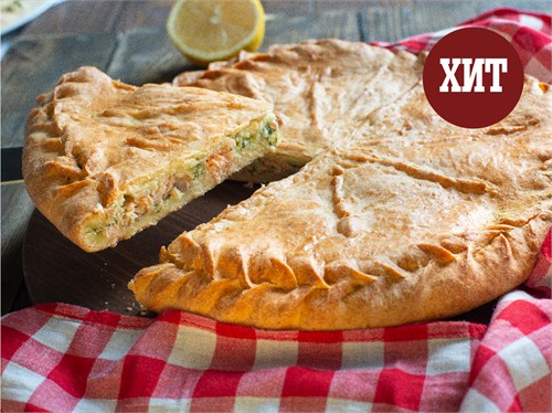 Семейный пирог с красной рыбой и шпинатом Доставка 1032785