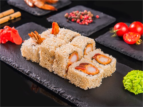 Острый ролл с креветкой темпура Доставка 1088681