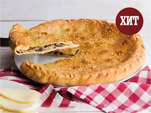 Пирог с курицей, грибами и сыром 1000911