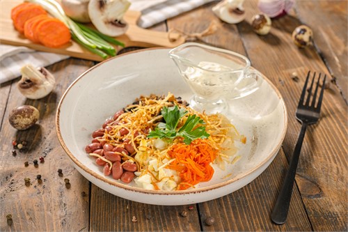 Салат с фасолью и шампиньонами Доставка (бизнес-ланч) 1026281