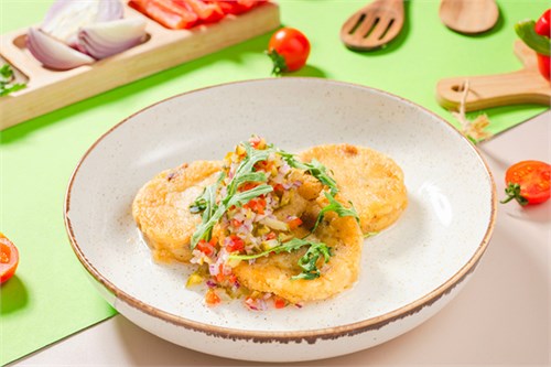 Котлеты из чечевицы с овощным тартаром  1091989