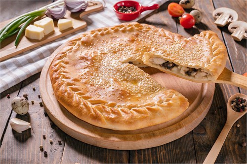 Пирог с курицей, грибами и сыром 1000911