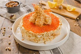 {{photo.Alt || photo.Description || 'Наполеон с лососем, красной икрой и креветками Доставка'}}